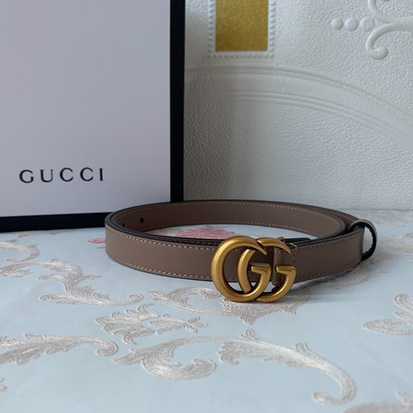 Leather belt with GG buckle main image 7